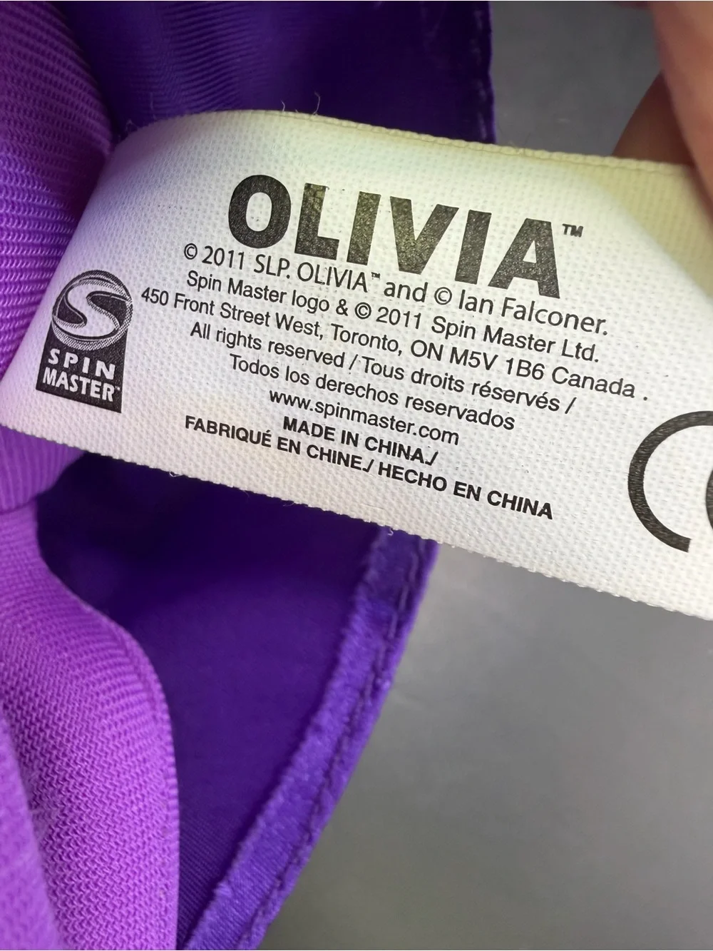 Olivia- Plush Piglet Doll in Purple‎ Floral Dress- 2011